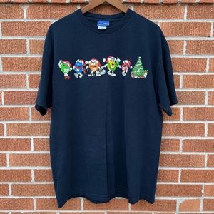 M&M Christmas T-Shirt- Navy